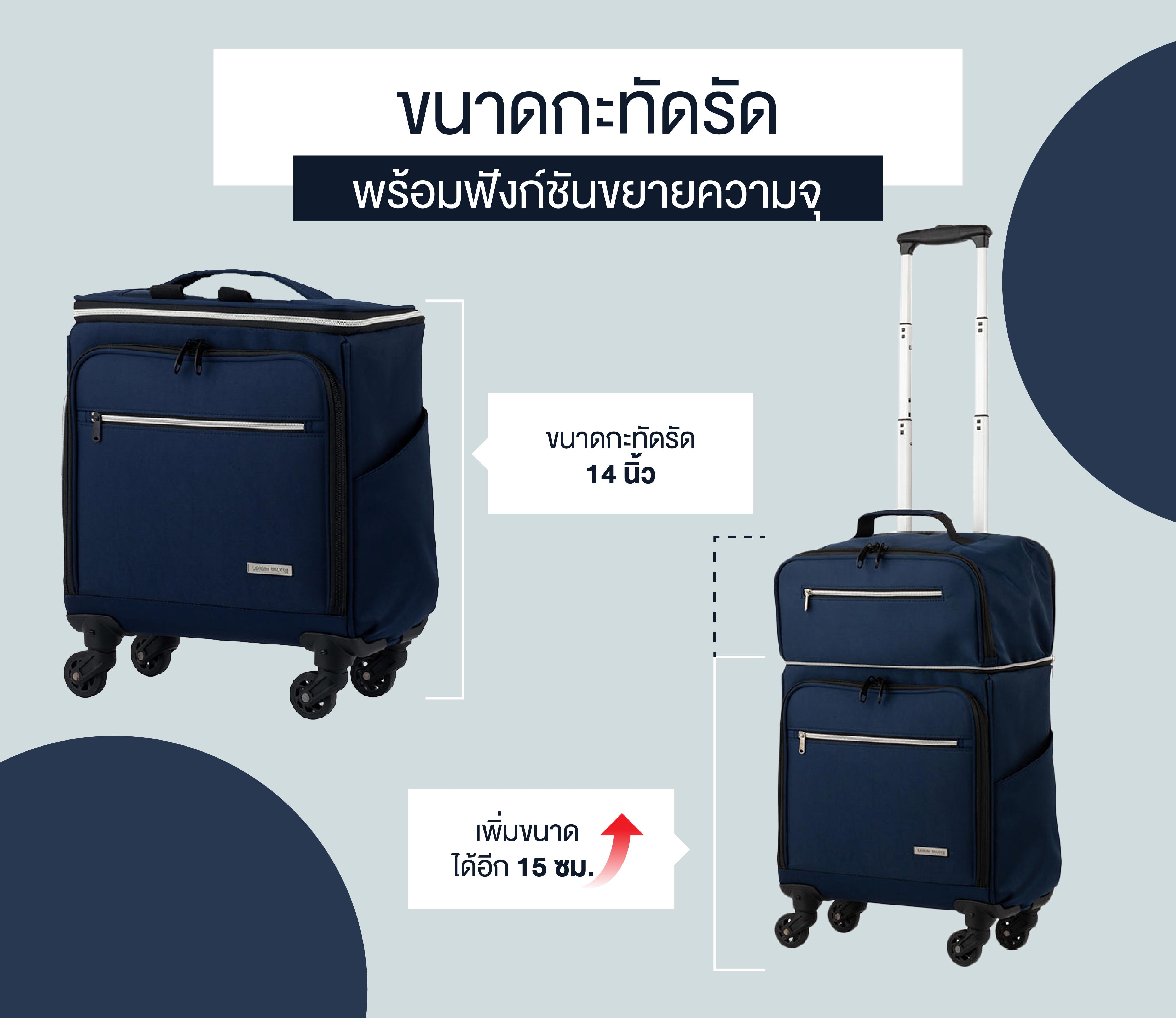 กระเป๋าเดินทางผ้า 14 นิ้ว LEGEND WALKER รุ่น ALES 4052 สีน้ำเงินกรมท่า_4